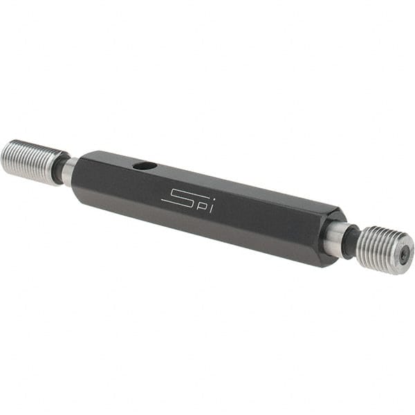 SPI - 3/8-24, Class 2B, Double End Plug Thread Go/No Go Gage - Steel, Size 2 Handle Included - A1 Tooling