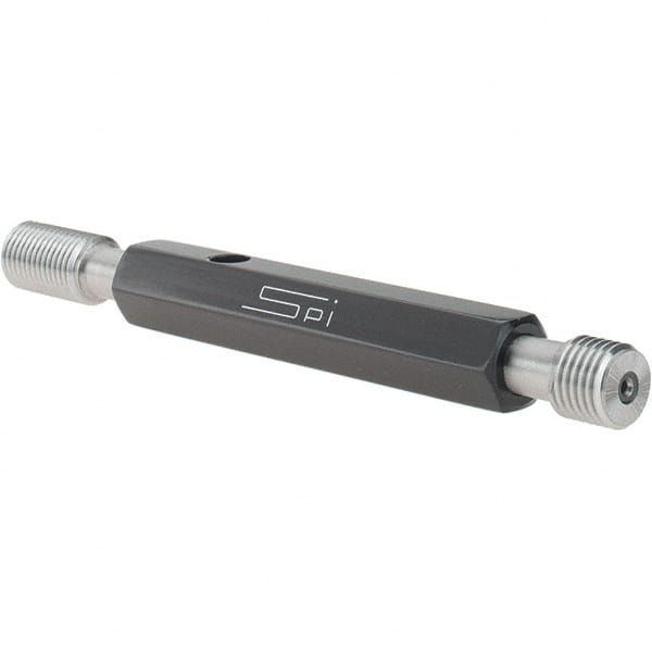 SPI - 7/16-20, Class 2B, Double End Plug Thread Go/No Go Gage - Steel, Size 2 Handle Included - A1 Tooling