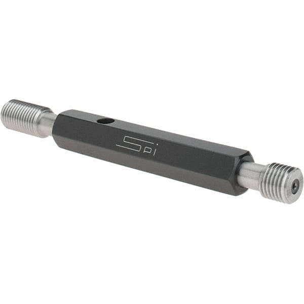 SPI - 7/16-20, Class 3B, Double End Plug Thread Go/No Go Gage - Steel, Size 2 Handle Included - A1 Tooling