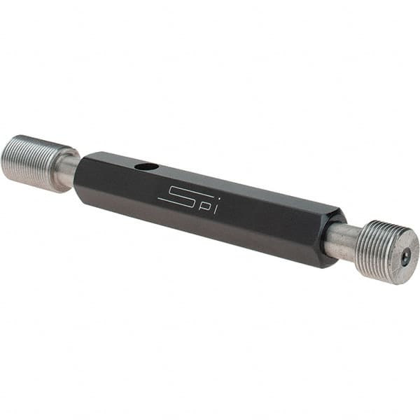 SPI - 1/2-28, Class 2B, Double End Plug Thread Go/No Go Gage - Steel, Size 2 Handle Included - A1 Tooling