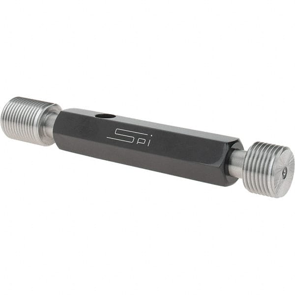 SPI - 3/4-16, Class 2B, Double End Plug Thread Go/No Go Gage - Steel, Size 3 Handle Included - A1 Tooling