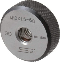 SPI - M10x1.5 Go Single Ring Thread Gage - Class 6G, Oil Hardened Nonshrinking Steel (OHNS), NPL Traceability Certification Included - A1 Tooling