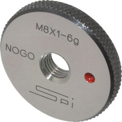 SPI - M8x1 No Go Single Ring Thread Gage - Class 6G, Oil Hardened Nonshrinking Steel (OHNS), NPL Traceability Certification Included - A1 Tooling