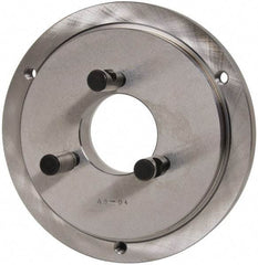 Buck Chuck Company - Adapter Back Plate for 8" Diam Self Centering Lathe Chucks - D1-4 Mount, 2.406" Through Hole Diam, 6.283mm ID, 7.87" OD, 0.714" Flange Height, Steel - A1 Tooling