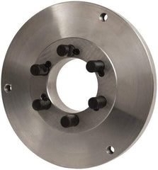 Buck Chuck Company - Adapter Back Plate for 12" Diam Self Centering Lathe Chucks - D1-6 Mount, 2" Through Hole Diam, 10.221mm ID, 12.6" OD, 0.989" Flange Height, Steel - A1 Tooling