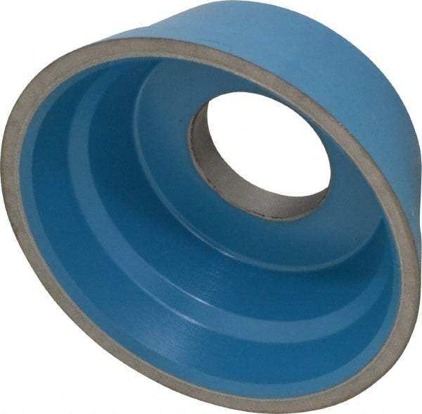 Norton - 3-3/4" Diam, 1-1/4" Hole Size, 1-1/2" Overall Thickness, 150 Grit, Type 11 Tool & Cutter Grinding Wheel - Very Fine Grade, Diamond, R Hardness, Resinoid Bond - A1 Tooling