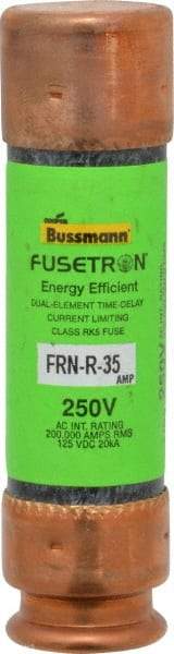 Cooper Bussmann - 125 VDC, 250 VAC, 35 Amp, Time Delay General Purpose Fuse - Fuse Holder Mount, 76.2mm OAL, 20 at DC, 200 (RMS) kA Rating, 13/16" Diam - A1 Tooling