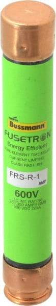 Cooper Bussmann - 300 VDC, 600 VAC, 1 Amp, Time Delay General Purpose Fuse - Fuse Holder Mount, 127mm OAL, 20 at DC, 200 (RMS) kA Rating, 13/16" Diam - A1 Tooling