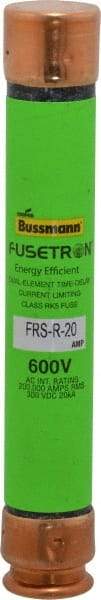 Cooper Bussmann - 300 VDC, 600 VAC, 20 Amp, Time Delay General Purpose Fuse - Fuse Holder Mount, 127mm OAL, 20 at DC, 200 (RMS) kA Rating, 13/16" Diam - A1 Tooling