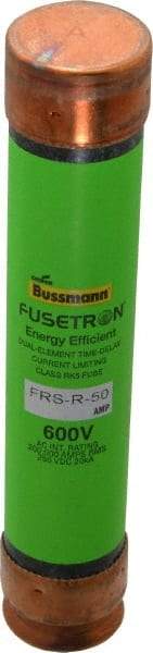 Cooper Bussmann - 250 VDC, 600 VAC, 50 Amp, Time Delay General Purpose Fuse - Fuse Holder Mount, 5-1/2" OAL, 20 at DC, 200 (RMS) kA Rating, 1-1/16" Diam - A1 Tooling