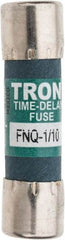 Cooper Bussmann - 500 VAC, 0.1 Amp, Time Delay General Purpose Fuse - Fuse Holder Mount, 1-1/2" OAL, 10 at AC kA Rating, 13/32" Diam - A1 Tooling