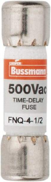 Cooper Bussmann - 500 VAC, 4.5 Amp, Time Delay General Purpose Fuse - Fuse Holder Mount, 1-1/2" OAL, 10 at AC kA Rating, 13/32" Diam - A1 Tooling