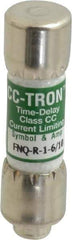 Cooper Bussmann - 300 VDC, 600 VAC, 1.6 Amp, Time Delay General Purpose Fuse - Fuse Holder Mount, 1-1/2" OAL, 200 at AC (RMS) kA Rating, 13/32" Diam - A1 Tooling