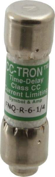 Cooper Bussmann - 300 VDC, 600 VAC, 6.25 Amp, Time Delay General Purpose Fuse - Fuse Holder Mount, 1-1/2" OAL, 200 at AC (RMS) kA Rating, 13/32" Diam - A1 Tooling