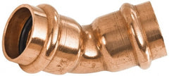 Wrot Copper Pipe 45 ° Elbow: 3″ Fitting, P x P, Press Fitting, Lead Free P x P, Press Fitting