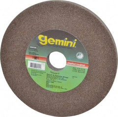 Norton - 60/80 Grit Aluminum Oxide Bench & Pedestal Grinding Wheel - 6" Diam x 1" Hole x 1/2" Thick, 6210 Max RPM, Medium Grade - A1 Tooling