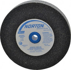 Norton - 36 Grit Aluminum Oxide Bench & Pedestal Grinding Wheel - 6" Diam x 1" Hole x 1" Thick, 4140 Max RPM, Very Coarse/Coarse Grade - A1 Tooling