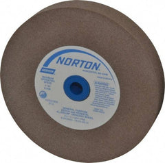 Norton - 100 Grit Aluminum Oxide Bench & Pedestal Grinding Wheel - 6" Diam x 1" Hole x 1" Thick, 4140 Max RPM, Fine Grade - A1 Tooling