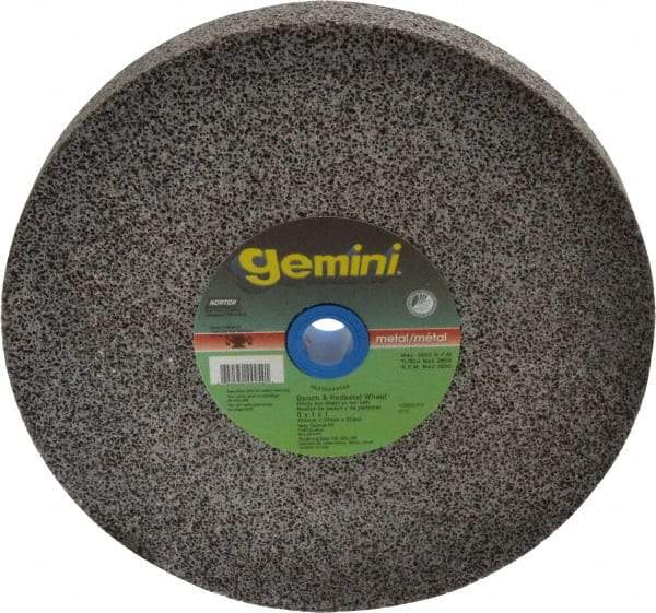 Norton - 24 Grit Aluminum Oxide Bench & Pedestal Grinding Wheel - 8" Diam x 1" Hole x 1" Thick, 3600 Max RPM, Very Coarse Grade - A1 Tooling