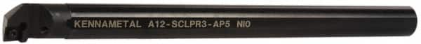 Kennametal - 23.62mm Min Bore Diam, 254mm OAL, 3/4" Shank Diam, A-SCLP-AP Indexable Boring Bar - CP.. Insert, Screw Holding Method - A1 Tooling