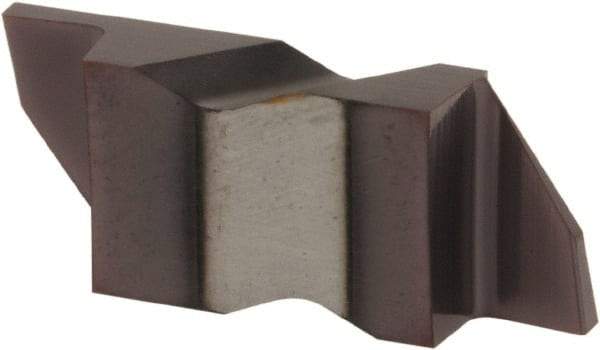 Tool-Flo - 3125FLGD CB Grade AC50, 1/8" Cutting Width Carbide Grooving Insert - 1/4" Max Depth of Cut, Left Hand, 0.005 to 0.01" Corner Radius, AlTiN Finish - A1 Tooling