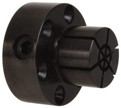 Mitee-Bite - 0.71 to 1.12" Expansion Diam, 4,000 Lb Holding Force, 8-32 Mounting Screw, Steel ID Expansion Clamps - 1.968" Flange Diam, 3/4" Flange Thickness, 1.55" Mount Hole Diam, 6 Mount Holes, 1.625" Overall Height, 49 Ft/Lb Torque - A1 Tooling