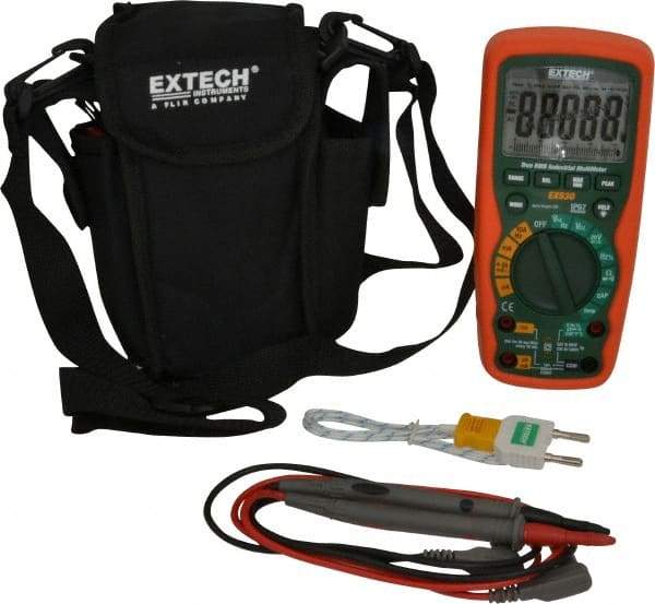 Extech - EX530, CAT IV, 1,000 VAC/VDC, Digital True RMS Multimeter - 40 mOhm, Measures Voltage, Capacitance, Current, Frequency, Resistance, Temperature - A1 Tooling