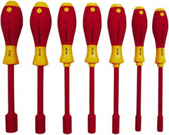 Wiha - 7 Piece 5 to 13mm Insulated Nutdriver Set - Cushion Grip Handle - A1 Tooling