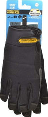 Youngstown - Size 2XL (11) Synthetic Suede Cold Protection & Waterproof Work Gloves - For Mechanic's & Lifting, Uncoated, Hook & Loop Cuff, Full Fingered, Black, Paired - A1 Tooling