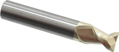 Accupro - 1/2", 2 Flute, Single End, Solid Carbide, 0.03" Corner Radius End Mill - 3" OAL, 45° Helix, Right Hand Flute, 5/8" LOC, Right Hand Cut - A1 Tooling