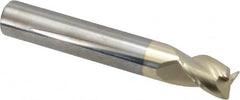 Accupro - 3/8", 3 Flute, Single End, Solid Carbide, 0.02" Corner Radius End Mill - 2-1/2" OAL, 37° Helix, Right Hand Flute, 1/2" LOC, Right Hand Cut - A1 Tooling