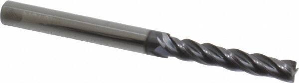 Accupro - 7/32", 4 Flute, Single End, Solid Carbide, 0.015" Corner Radius End Mill - 3" OAL, Right Hand Flute, 1-1/4" LOC, Right Hand Cut - A1 Tooling