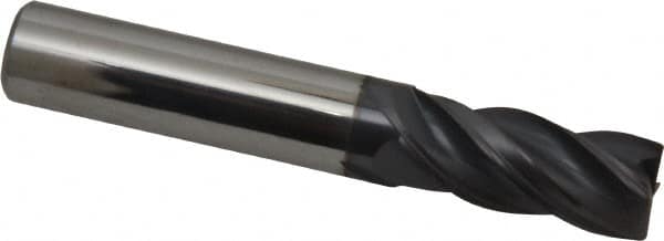 Accupro - 7/16", 4 Flute, Single End, Solid Carbide, 0.02" Corner Radius End Mill - 2-3/4" OAL, Right Hand Flute, 1" LOC, Right Hand Cut - A1 Tooling