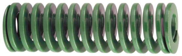 Dayton Lamina - 5/8" Hole Diam, 11/32" Rod Diam, 4" Free Length, Green Die Spring - 4.7 Lb Max Deflection, 1.61" Max Deflection, Light Duty, Chromium Vanadium Steel - A1 Tooling