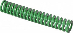 Dayton Lamina - 3/8" Hole Diam, 3/16" Rod Diam, 2" Free Length, Green Die Spring - 3.06 Lb Max Deflection, 0.8" Max Deflection, Light Duty, Chromium Vanadium Steel - A1 Tooling