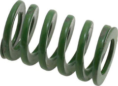 Dayton Lamina - 5/8" Hole Diam, 11/32" Rod Diam, 1" Free Length, Green Die Spring - 18 Lb Max Deflection, 0.39" Max Deflection, Light Duty, Chromium Vanadium Steel - A1 Tooling