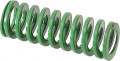 Dayton Lamina - 5/8" Hole Diam, 11/32" Rod Diam, 1-3/4" Free Length, Green Die Spring - 10 Lb Max Deflection, 0.69" Max Deflection, Light Duty, Chromium Vanadium Steel - A1 Tooling