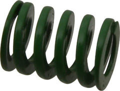 Dayton Lamina - 3/4" Hole Diam, 3/8" Rod Diam, 1" Free Length, Green Die Spring - 32 Lb Max Deflection, 0.39" Max Deflection, Light Duty, Chromium Vanadium Steel - A1 Tooling