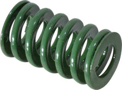 Dayton Lamina - 3/4" Hole Diam, 3/8" Rod Diam, 1-1/4" Free Length, Green Die Spring - 24.4 Lb Max Deflection, 0.5" Max Deflection, Light Duty, Chromium Vanadium Steel - A1 Tooling