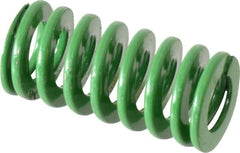 Dayton Lamina - 3/4" Hole Diam, 3/8" Rod Diam, 1-1/2" Free Length, Green Die Spring - 19.3 Lb Max Deflection, 0.6" Max Deflection, Light Duty, Chromium Vanadium Steel - A1 Tooling