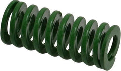 Dayton Lamina - 3/4" Hole Diam, 3/8" Rod Diam, 1-3/4" Free Length, Green Die Spring - 16.2 Lb Max Deflection, 0.69" Max Deflection, Light Duty, Chromium Vanadium Steel - A1 Tooling