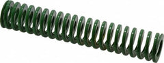 Dayton Lamina - 3/4" Hole Diam, 3/8" Rod Diam, 4" Free Length, Green Die Spring - 6.8 Lb Max Deflection, 1.61" Max Deflection, Light Duty, Chromium Vanadium Steel - A1 Tooling