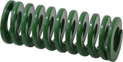 Dayton Lamina - 1" Hole Diam, 1/2" Rod Diam, 2-1/2" Free Length, Green Die Spring - 20.4 Lb Max Deflection, 1.01" Max Deflection, Light Duty, Chromium Vanadium Steel - A1 Tooling