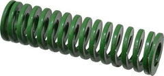 Dayton Lamina - 1" Hole Diam, 1/2" Rod Diam, 3-1/2" Free Length, Green Die Spring - 14.1 Lb Max Deflection, 1.4" Max Deflection, Light Duty, Chromium Vanadium Steel - A1 Tooling