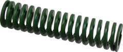 Dayton Lamina - 1" Hole Diam, 1/2" Rod Diam, 4" Free Length, Green Die Spring - 12.1 Lb Max Deflection, 1.61" Max Deflection, Light Duty, Chromium Vanadium Steel - A1 Tooling