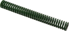 Dayton Lamina - 1" Hole Diam, 1/2" Rod Diam, 8" Free Length, Green Die Spring - 6 Lb Max Deflection, 3.2" Max Deflection, Light Duty, Chromium Vanadium Steel - A1 Tooling