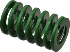 Dayton Lamina - 1-1/4" Hole Diam, 5/8" Rod Diam, 2" Free Length, Green Die Spring - 40.7 Lb Max Deflection, 0.8" Max Deflection, Light Duty, Chromium Vanadium Steel - A1 Tooling