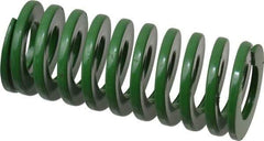 Dayton Lamina - 1-1/4" Hole Diam, 5/8" Rod Diam, 3" Free Length, Green Die Spring - 26.3 Lb Max Deflection, 1.2" Max Deflection, Light Duty, Chromium Vanadium Steel - A1 Tooling