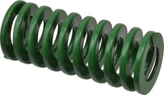 Dayton Lamina - 1-1/2" Hole Diam, 3/4" Rod Diam, 3-1/2" Free Length, Green Die Spring - 31.8 Lb Max Deflection, 1.4" Max Deflection, Light Duty, Chromium Vanadium Steel - A1 Tooling