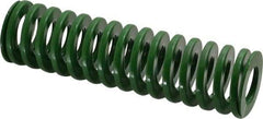 Dayton Lamina - 1-1/2" Hole Diam, 3/4" Rod Diam, 5-1/2" Free Length, Green Die Spring - 19.4 Lb Max Deflection, 2.2" Max Deflection, Light Duty, Chromium Vanadium Steel - A1 Tooling